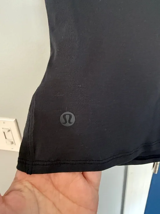 lululemon athletica Black Short Sleeve Wrap-Front Tee - Picture 3 of 3